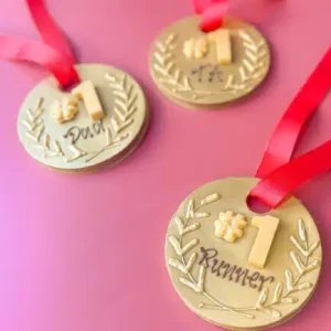 Personalised Belgian Chocolate Mini Gold Medal