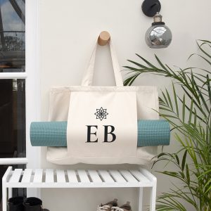 Monogrammed Organic Yoga Tote Bag