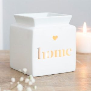 White Home and Heart Oil Burner