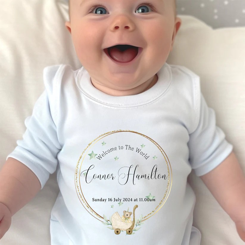 Personalised Welcome to the World Baby Grow Gift Box