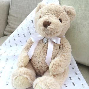 Luxury Teddy Bear With Personalised Letter Disc