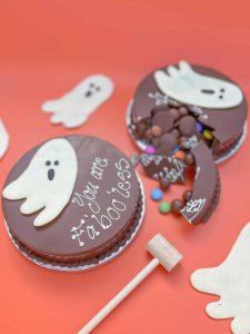 Personalised Halloween Belgian Chocolate Mini Ghost Smash Cake