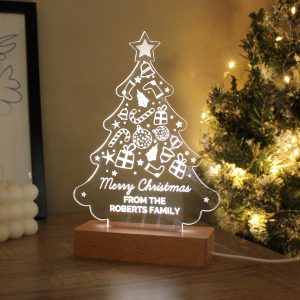 Personalised Christmas Tree Colour Changing LED Light