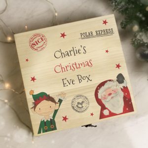 Personalised Polar Express Wooden Christmas Eve Box