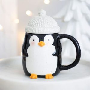 Winter Penguin Shaped Festive Mug
