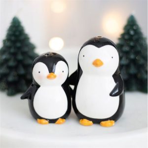 Hugging Winter Penguins Salt and Pepper Shakers
