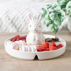 Bunny Chip And Dip Snack Dish