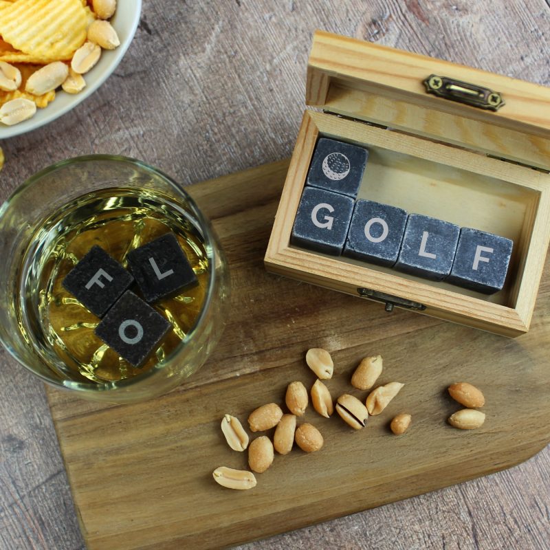Personalised Best By Par Glass & Whisky Stones Set