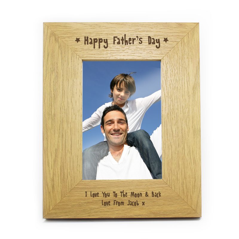 Personalised Father’s Day 6x4 Wooden Photo Frame