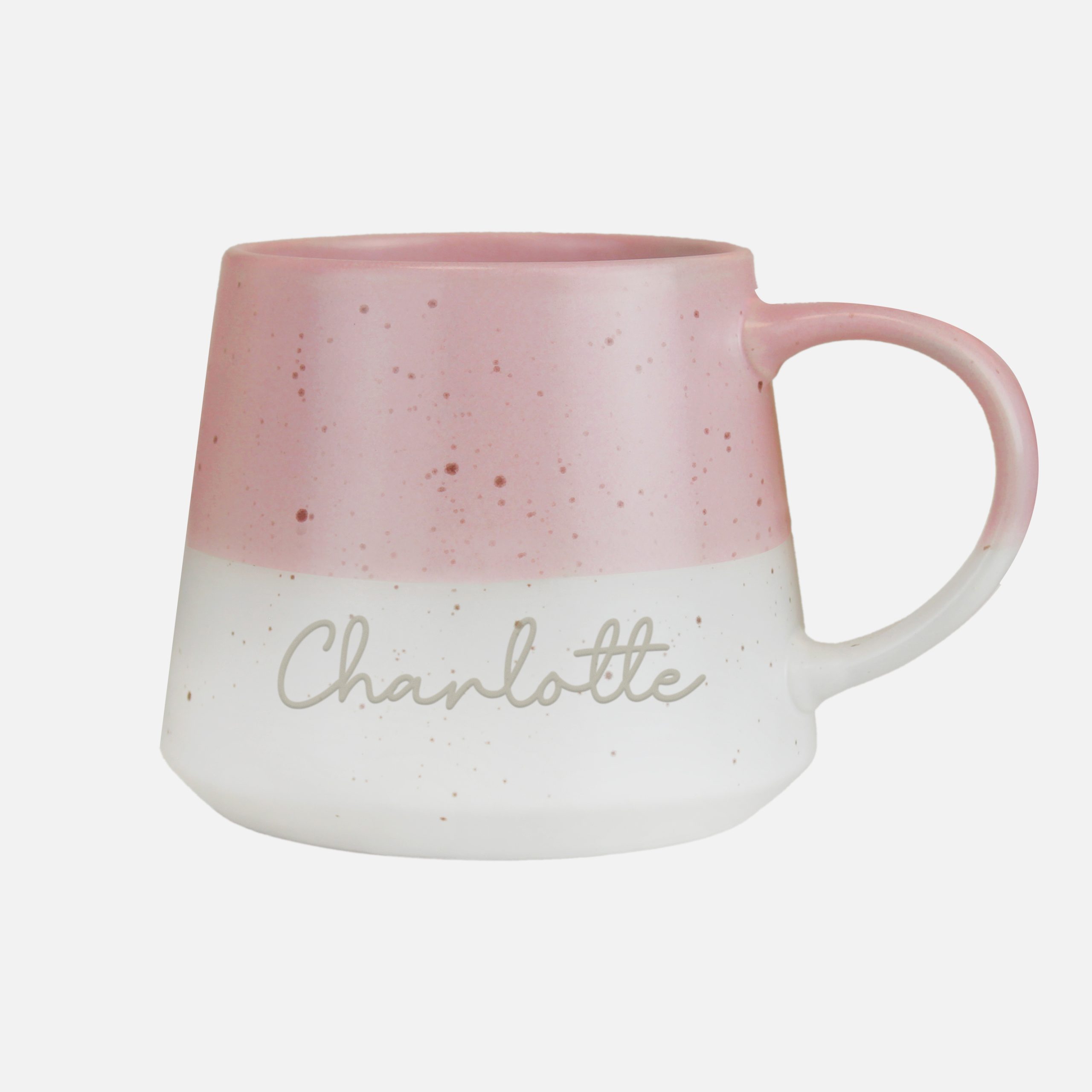 Personalised Name Pink Speckled Ceramic Mug Personalised Name Pink Speckled Ceramic Mug