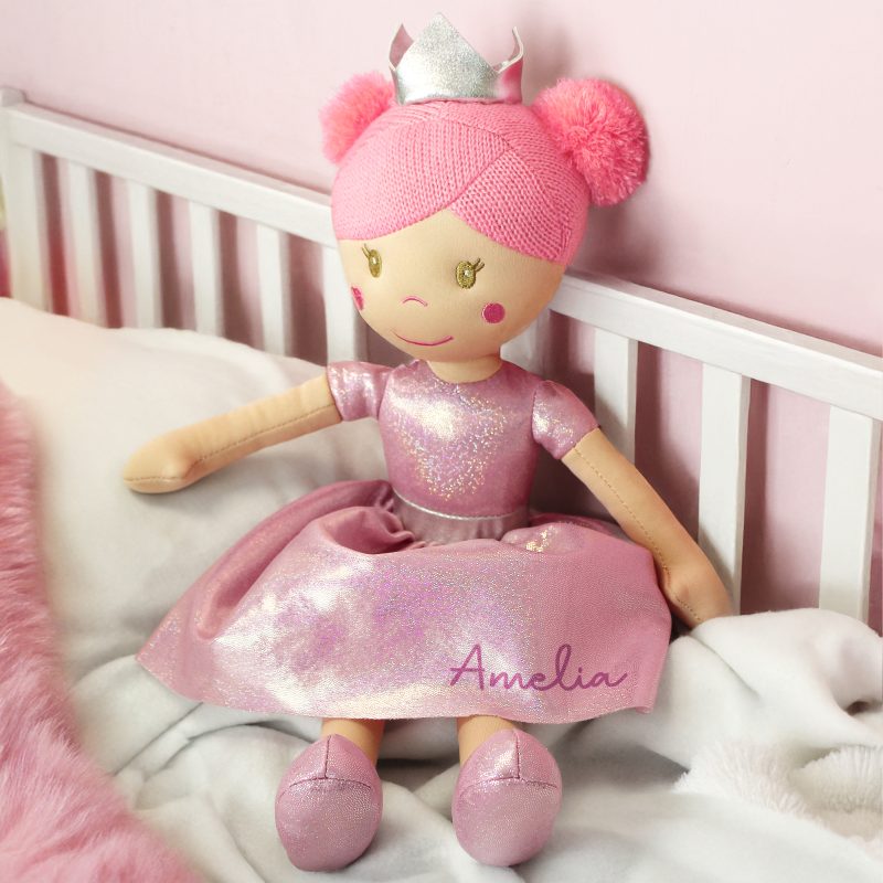 Personalised Pretty In Pink Princess Rag Doll