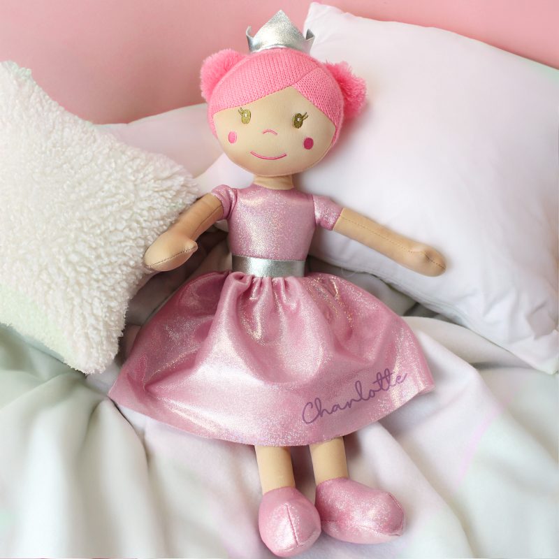 Personalised Pretty In Pink Princess Rag Doll