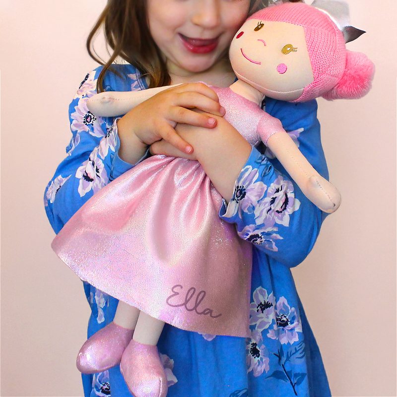 Personalised Pretty In Pink Princess Rag Doll