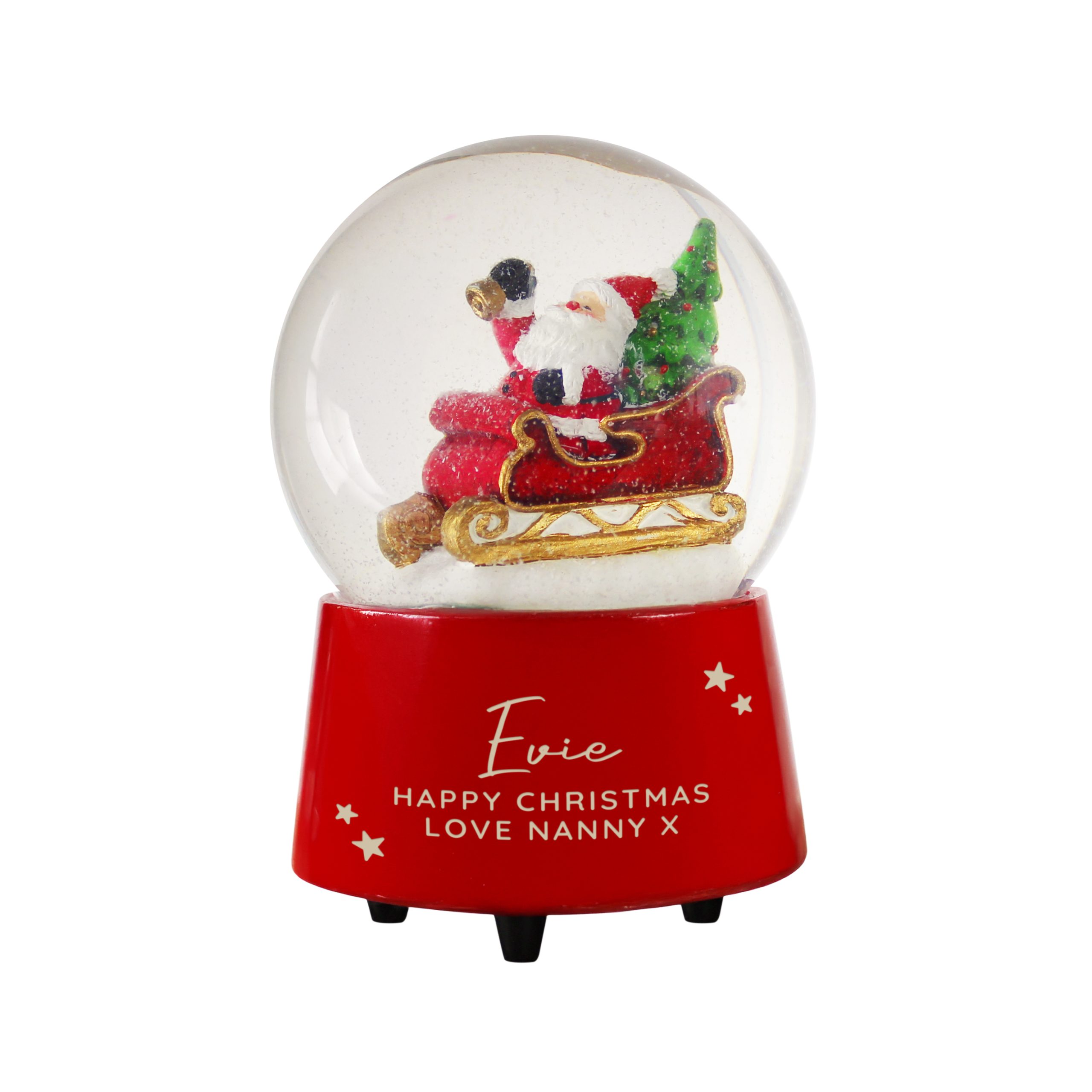 Personalised Musical Santa Christmas Snow Globe Personalised Musical Santa Christmas Snow Globe