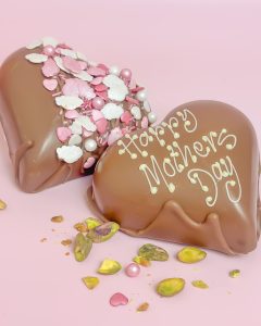 Personalised Mother’s Day Belgian Milk Chocolate Stuffed Hearts
