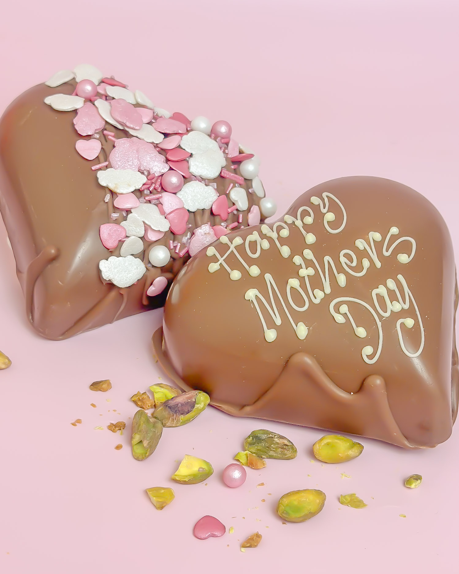 Personalised Mother’s Day Belgian Milk Chocolate Stuffed Hearts Personalised Mother’s Day Belgian Milk Chocolate Stuffed Hearts