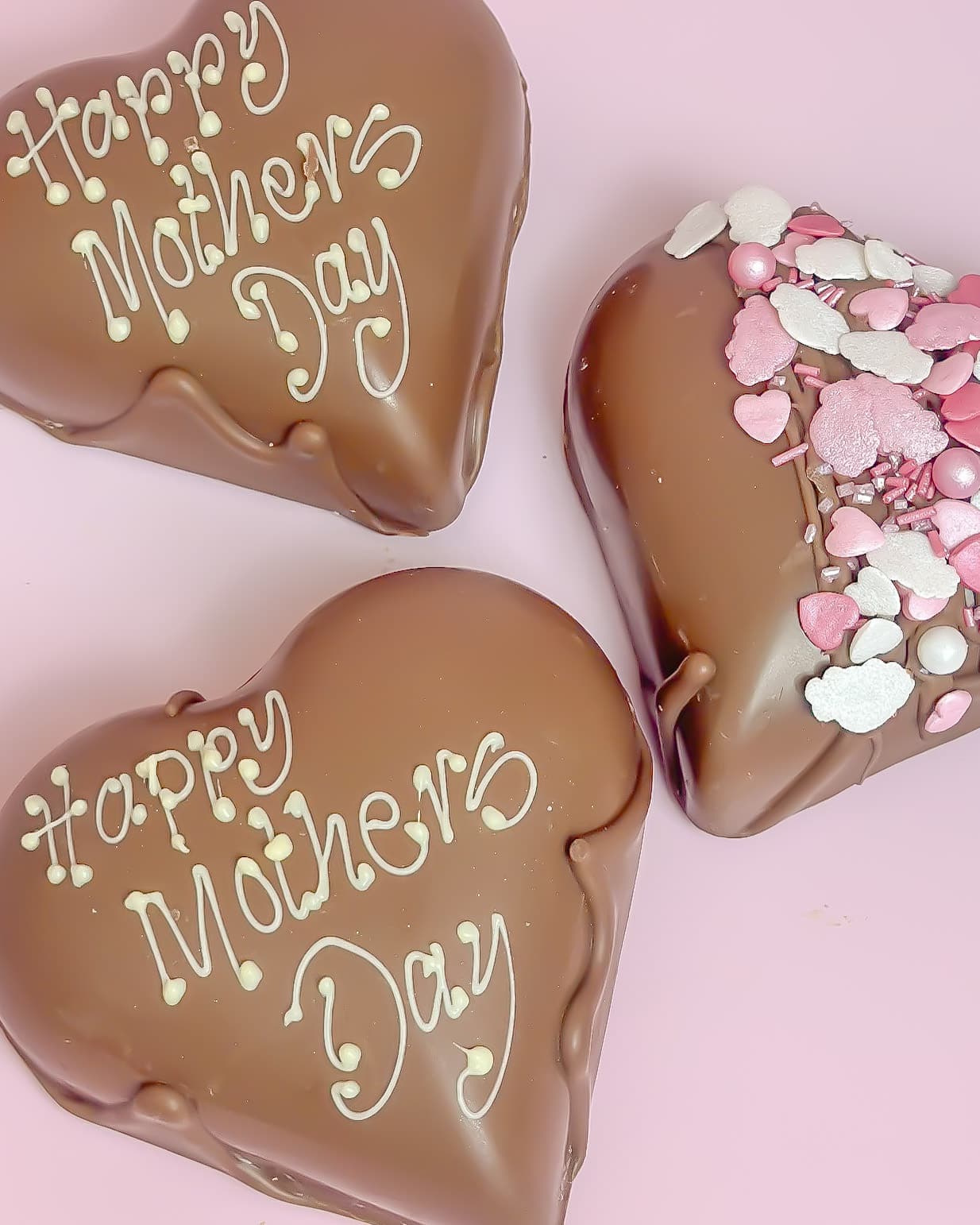 Personalised Mother’s Day Belgian Milk Chocolate Stuffed Hearts Personalised Mother’s Day Belgian Milk Chocolate Stuffed Hearts