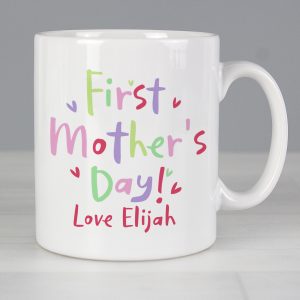 Personalised First Mother's Day Hearts Mug
