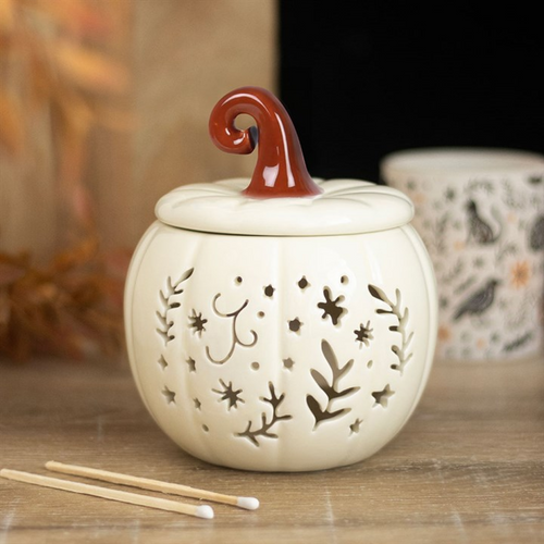 Cream Pumpkin Oil Burner and Wax Warmer