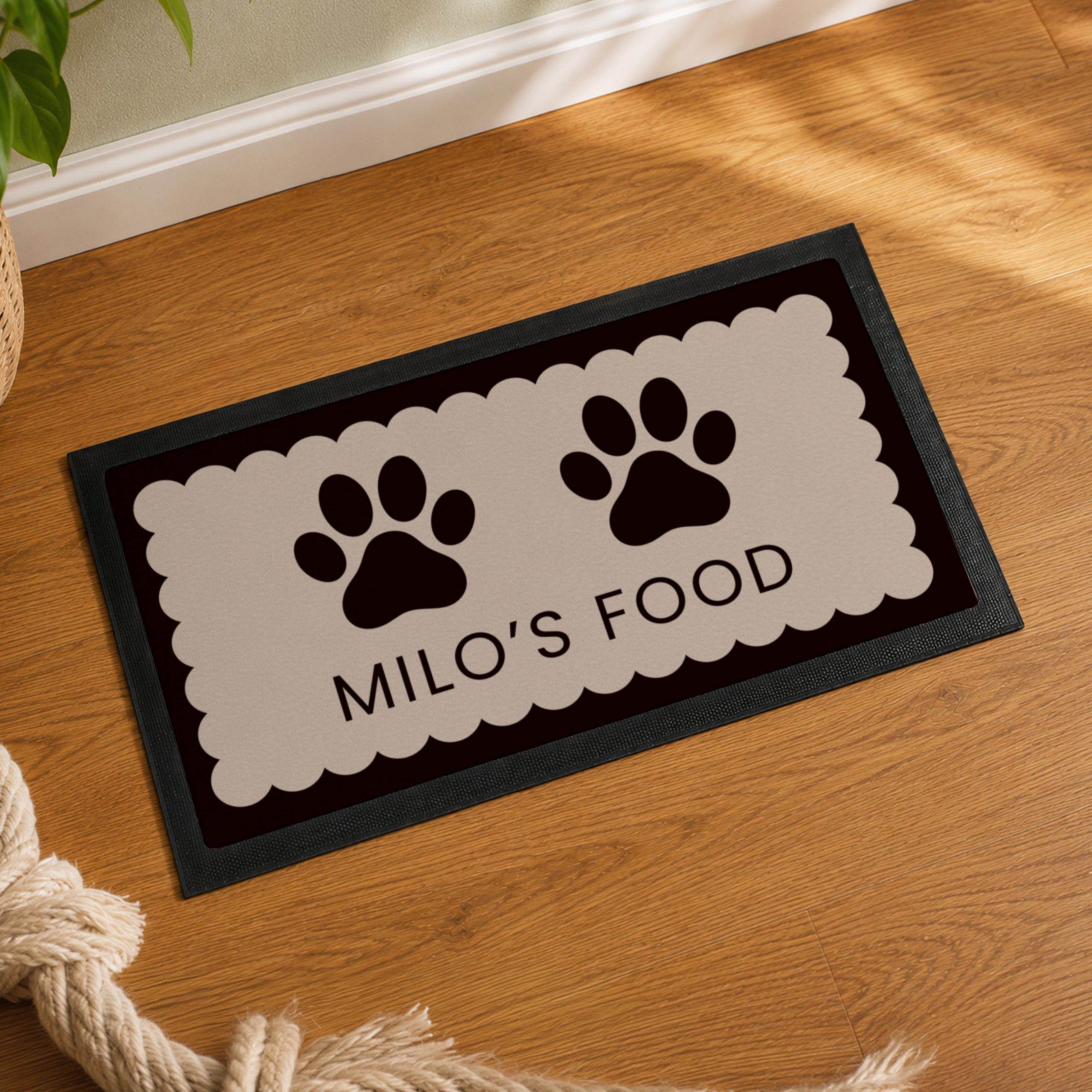 Personalised Paw Prints Pet Bowl Mat Personalised Paw Prints Pet Bowl Mat