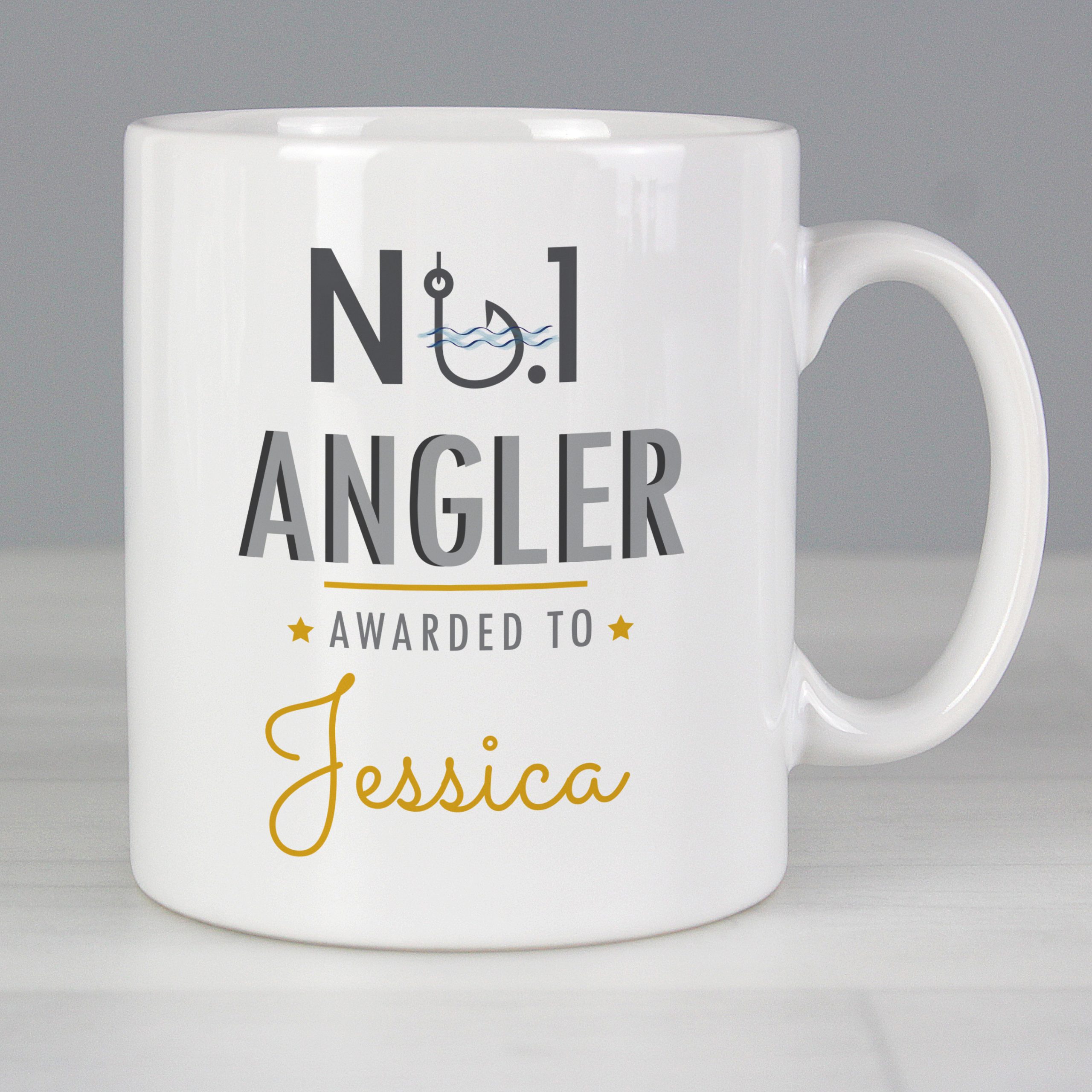 Personalised No.1 Angler Fishing Ceramic Mug Personalised No.1 Angler Fishing Ceramic Mug