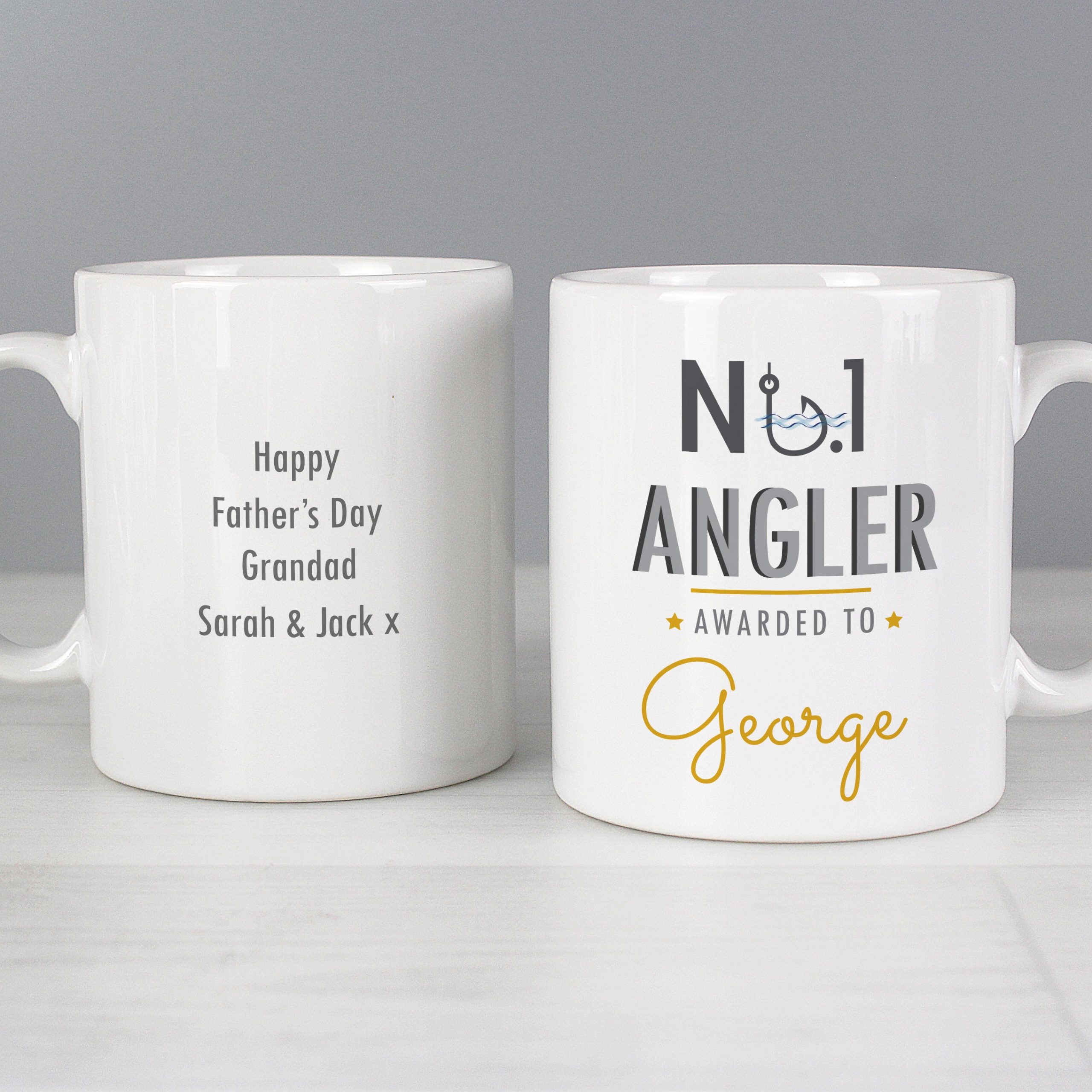 Personalised No.1 Angler Fishing Ceramic Mug Personalised No.1 Angler Fishing Ceramic Mug