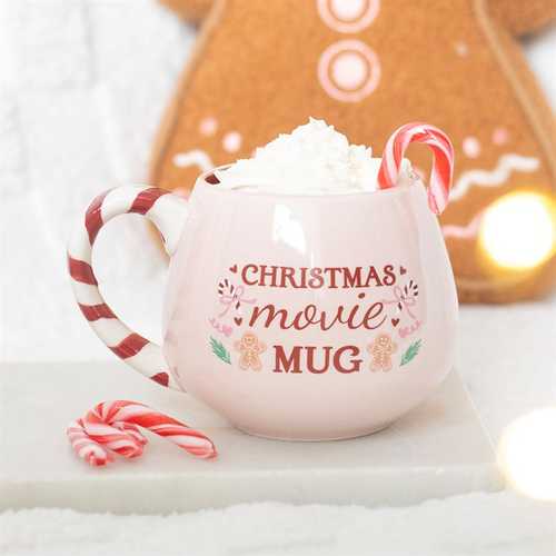Pink Christmas Movie Rounded Mug